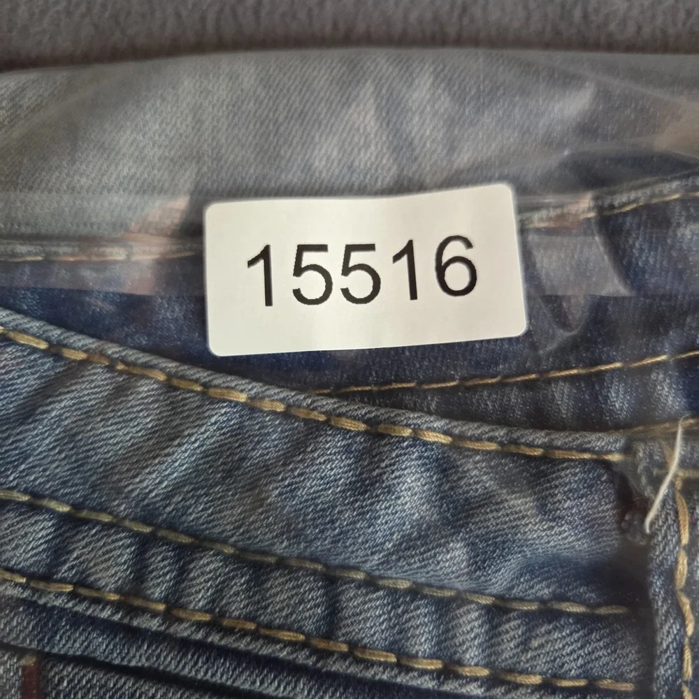 MEK Denim Aldan Slim Bootcut Jeans Mens 28x34 Dark Wash Heavy Stitch Blue